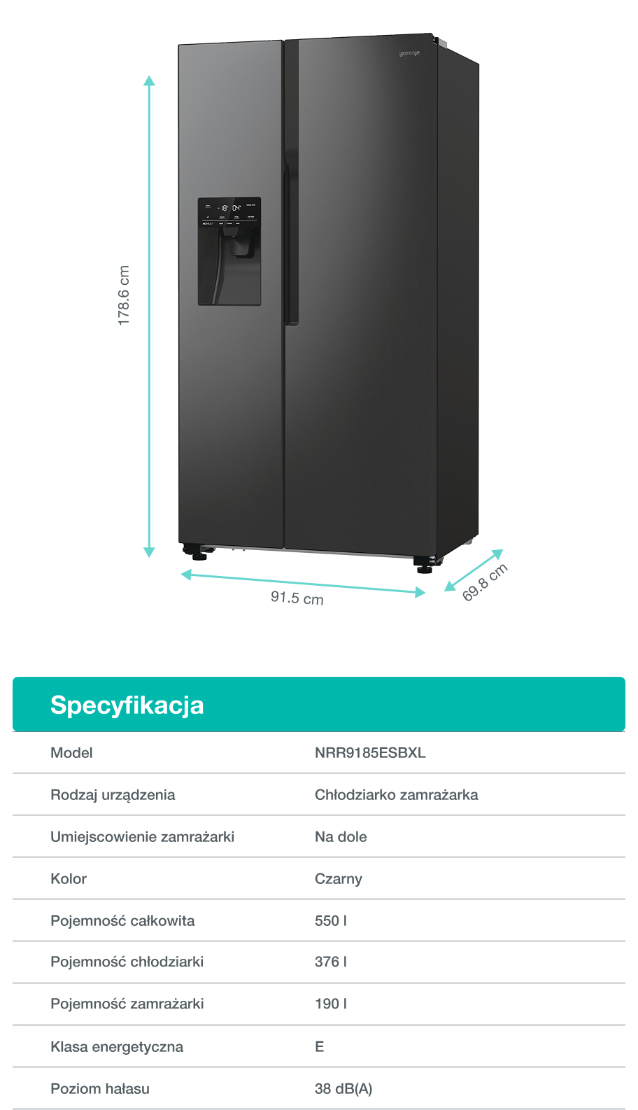 Image: Gorenje fridge NRR9185ESBXL Gorenje fridge NRR9185ESBXL
