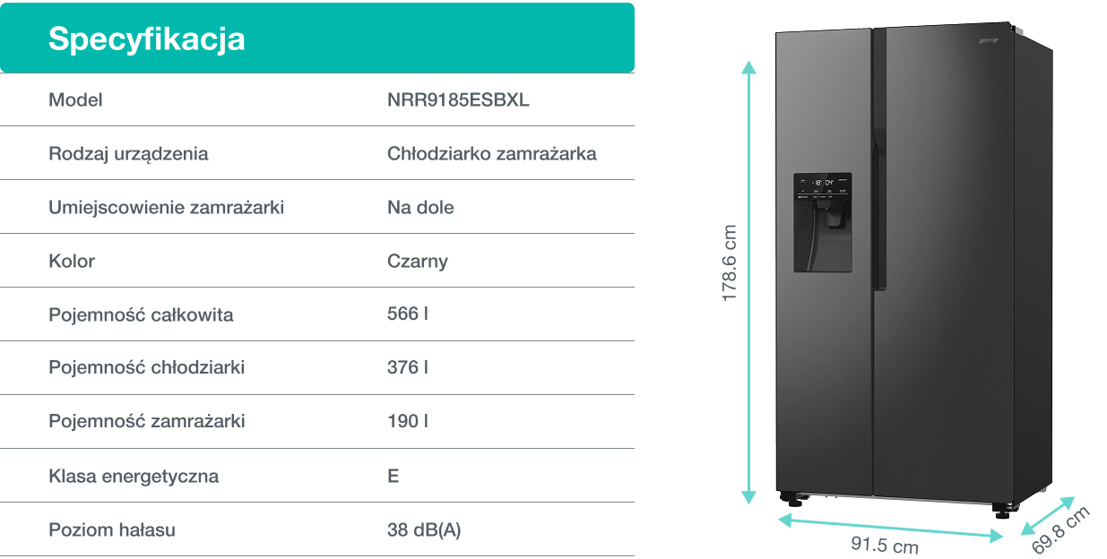 Image: Gorenje fridge NRR9185ESBXL Gorenje fridge NRR9185ESBXL