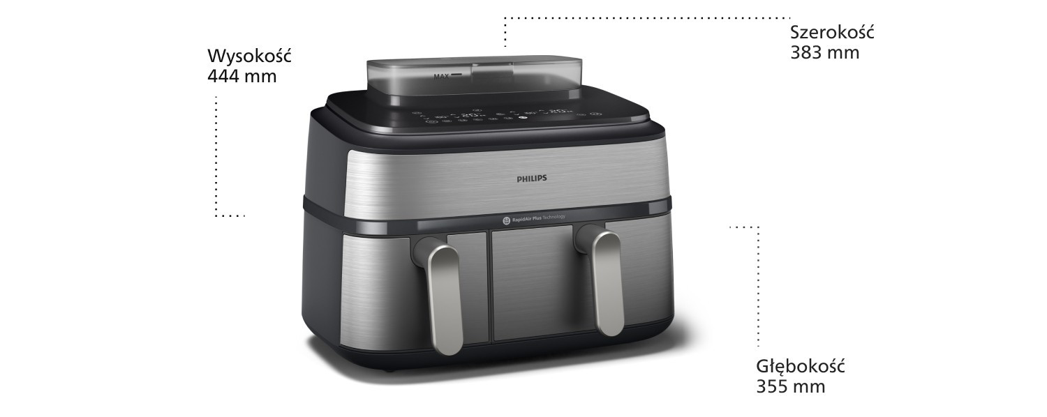 Philips Dual Basket seria 5000 z Technologią AirSteam NA555/00 Philips Dual Basket seria 5000 z Technologią AirSteam NA555/00
