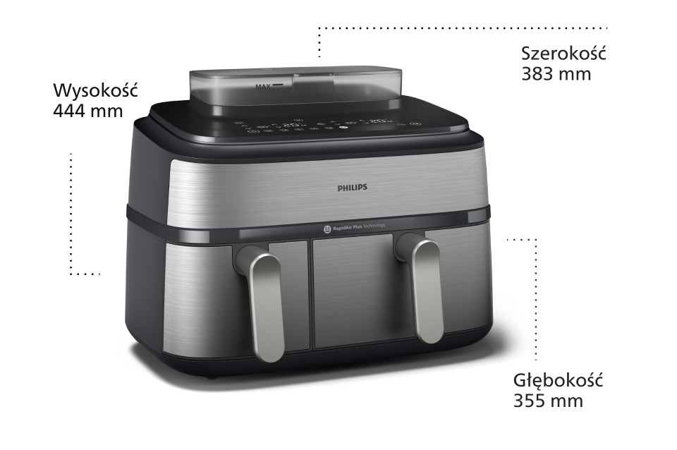 Philips Dual Basket seria 5000 z Technologią AirSteam NA555/00 Philips Dual Basket seria 5000 z Technologią AirSteam NA555/00