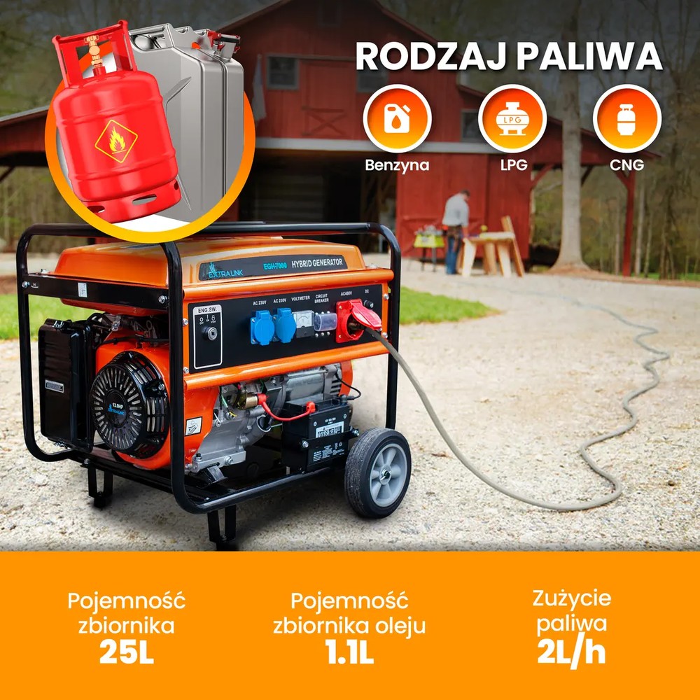EXTRALINK EGH-7000 HYBRID GENERATOR 7KW batna24