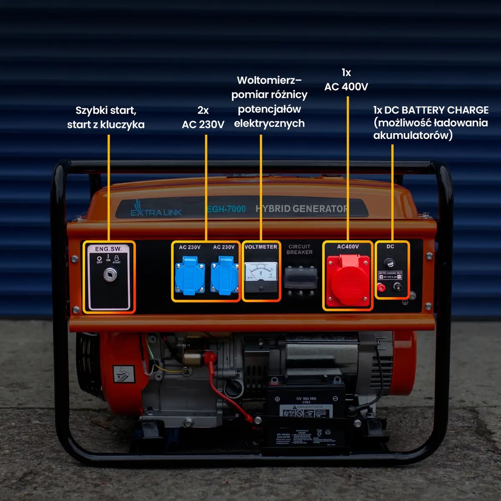 EXTRALINK EGH-7000 HYBRID GENERATOR 7KW batna24