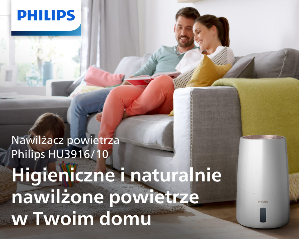 Philips Higienicznie nawilżone powietrze w Twoim domu Philips Higienicznie nawilżone powietrze w Twoim domu