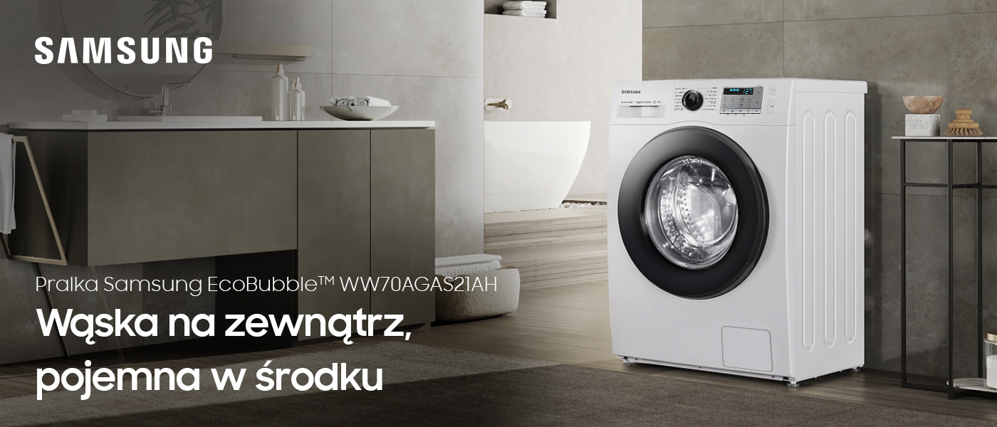 Pralka Slim EcoBubble Samsung WW70AGAS21AH Pralka Slim EcoBubble Samsung WW70AGAS21AH