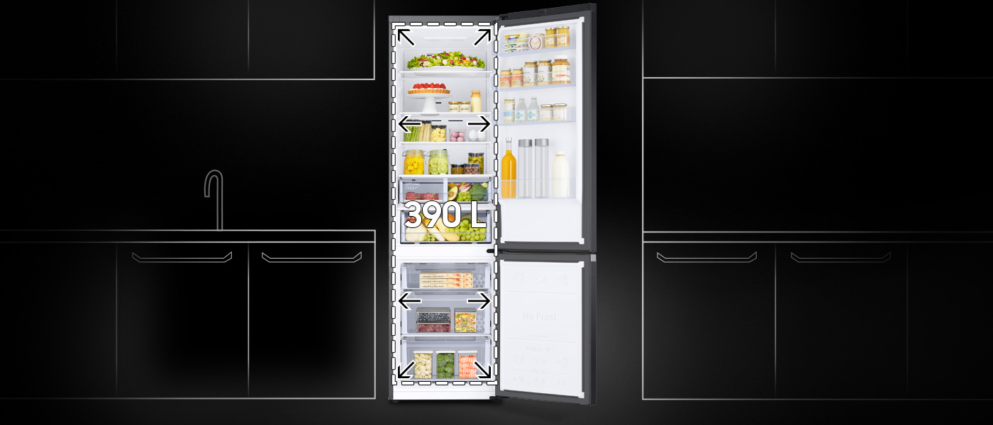 Lodówka RB38C607AB1 - zdjęcie - 390 litrów pojemności Lodówka Samsung RB38C607AB1 - zdjęcie - 390 litrów pojemności