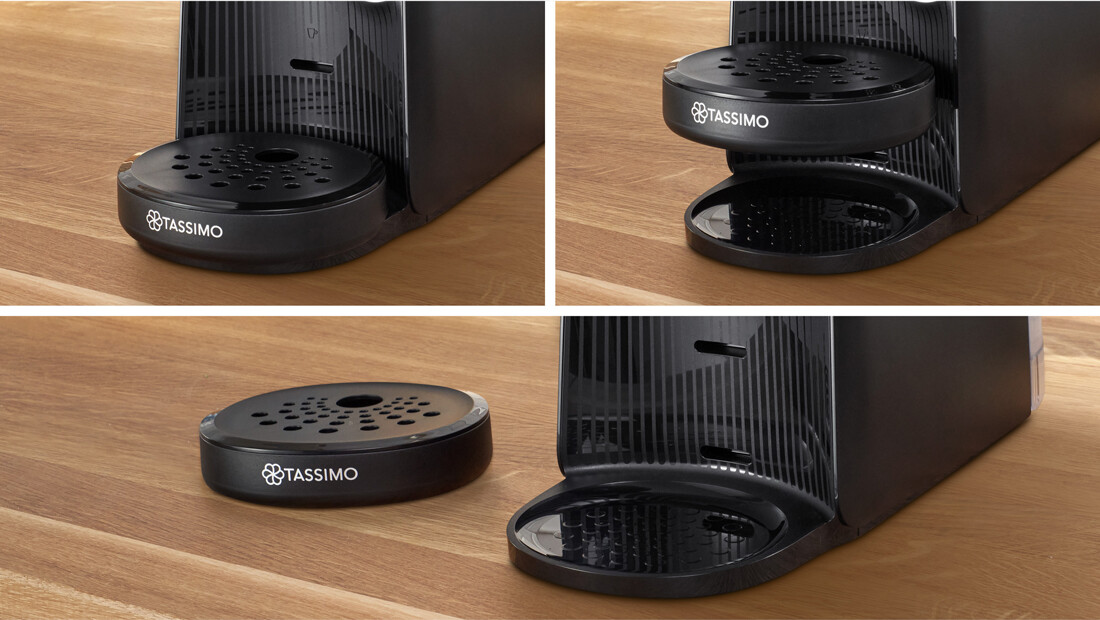 Ten ekspres TASSIMO pomieści każdą filiżankę i kubek