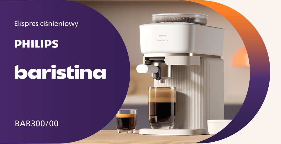 Ekspres ciśnieniowy z młynkiem Philips Baristina dostępny na stronie Ceneo Ekspres ciśnieniowy z młynkiem Philips Baristina dostępny na stronie Ceneo