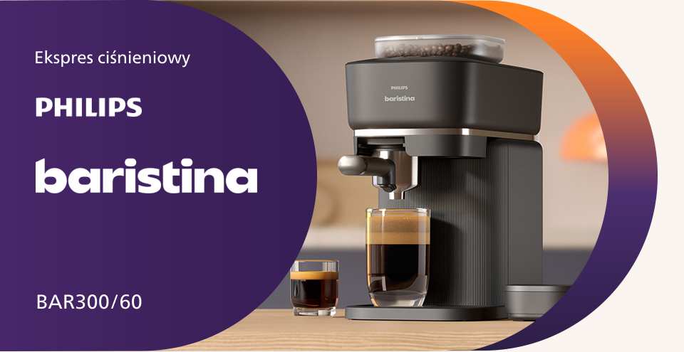 Ekspres ciśnieniowy z młynkiem Philips Baristina dostępny na stronie Ceneo Ekspres ciśnieniowy z młynkiem Philips Baristina dostępny na stronie Ceneo