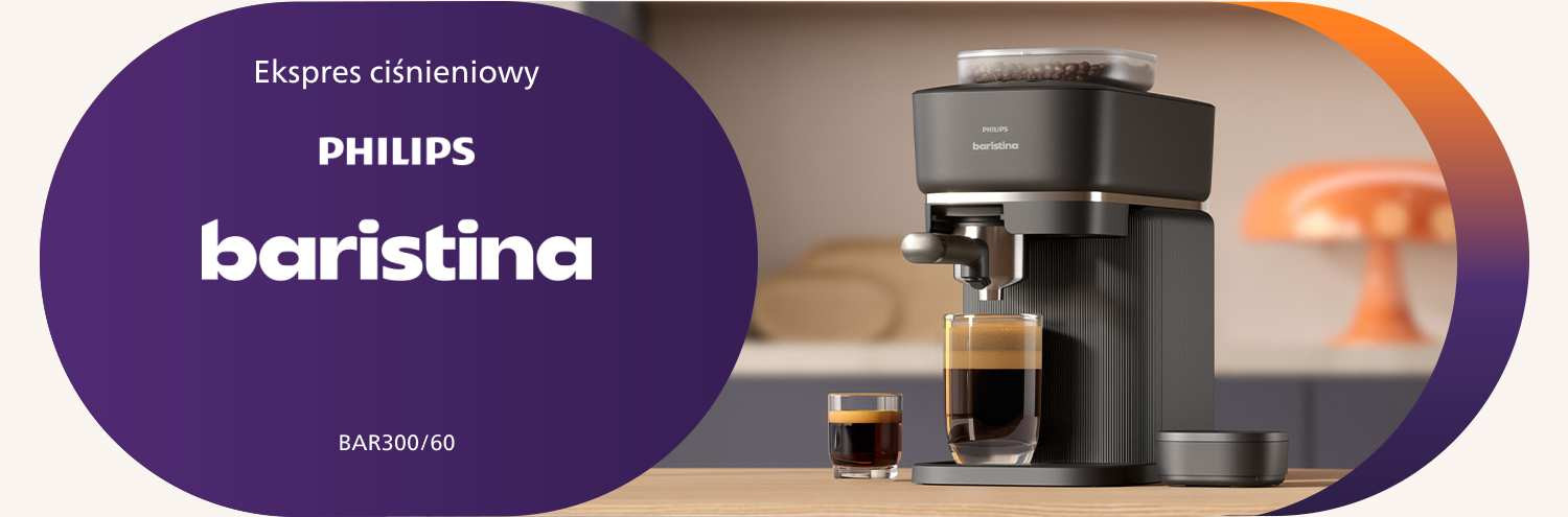 Ekspres ciśnieniowy z młynkiem Philips Baristina dostępny na stronie Ceneo Ekspres ciśnieniowy z młynkiem Philips Baristina dostępny na stronie Ceneo