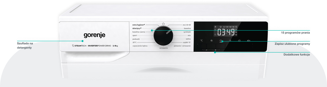 Image: GORENJE LAUNDRY W2NHPI94BS-PL GORENJE LAUNDRY W2NHPI94BS-PL