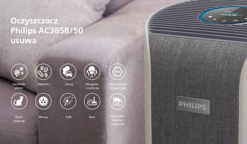 Philips Filtr NanoProtect HEPAusuwa cząsteczki 100x mniejsze niż standardowy filtr HEPA Philips Filtr NanoProtect HEPAusuwa cząsteczki 100x mniejsze niż standardowy filtr HEPA