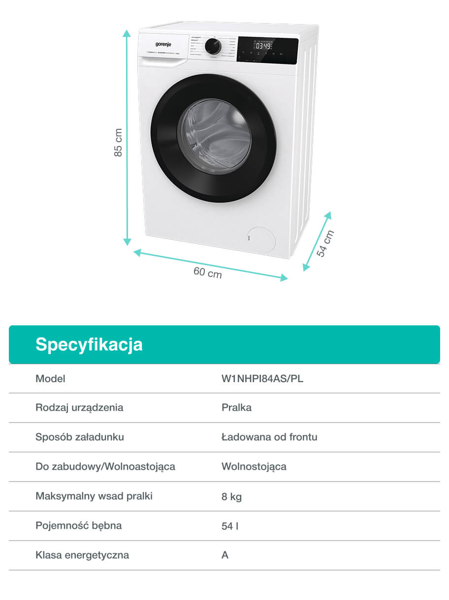 Image: GORENJE LAUNDRY W1NHPI84AS-PL GORENJE LAUNDRY W1NHPI84AS-PL