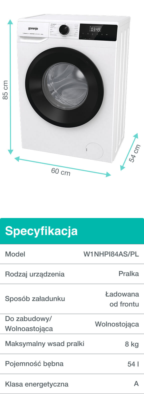 Image: GORENJE LAUNDRY W1NHPI84AS-PL GORENJE LAUNDRY W1NHPI84AS-PL