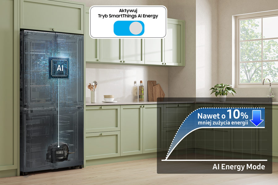 Lodówka Samsung RF65DG960ESG - zdjęcie - nawet o 10% mniej zużycia energii Lodówka Samsung Multidoor RF65DG960ESG - zdjęcie - nawet o 10% mniej zużycia energii