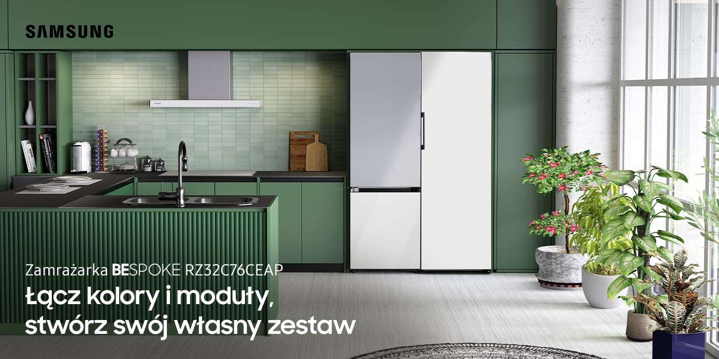 Zdjęcie Samsung Bespoke RZ32C76CEAP w nowoczesnej kuchni Zdjęcie Samsung Bespoke RZ32C76CEAP w nowoczesnej kuchni