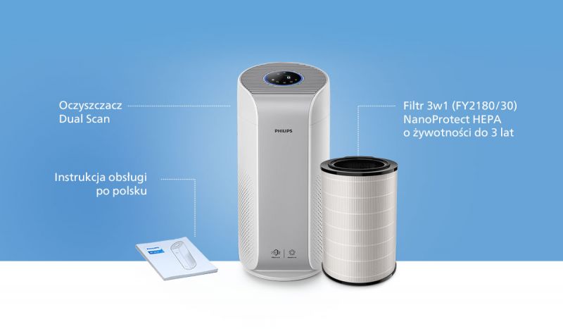 Philips Filtr NanoProtect HEPAusuwa cząsteczki 100x mniejsze niż standardowy filtr HEPA Philips Filtr NanoProtect HEPAusuwa cząsteczki 100x mniejsze niż standardowy filtr HEPA