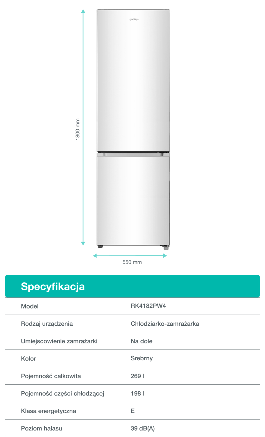 Image: Gorenje fridge RK4182PW4 Gorenje fridge RK4182PW4