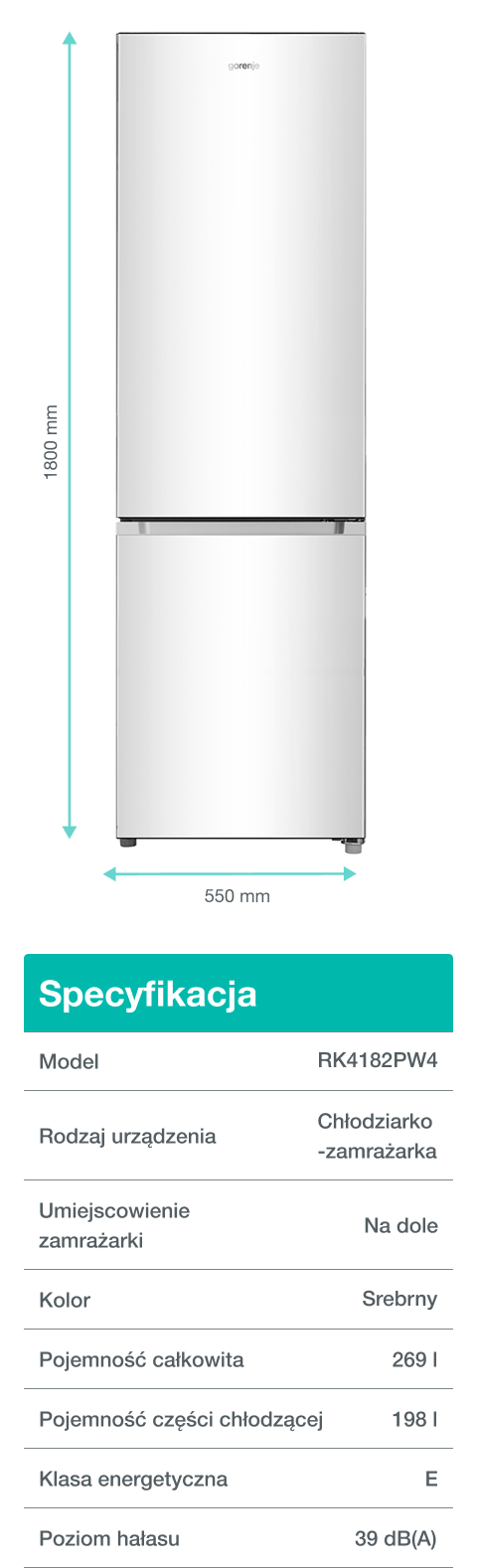 Image: Gorenje fridge RK4182PW4 Gorenje fridge RK4182PW4