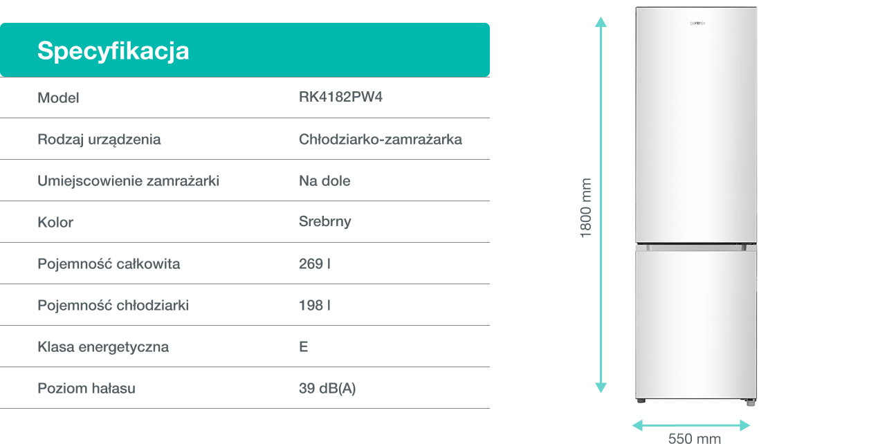 Image: Gorenje fridge RK4182PW4 Gorenje fridge RK4182PW4