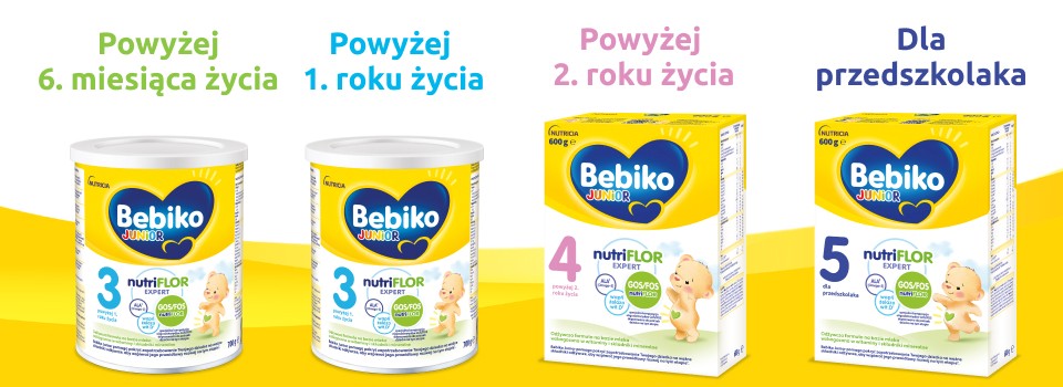Produkty Bebiko dopasowane do etapu rozwoju dziecka Produkty Bebiko dopasowane do etapu rozwoju dziecka