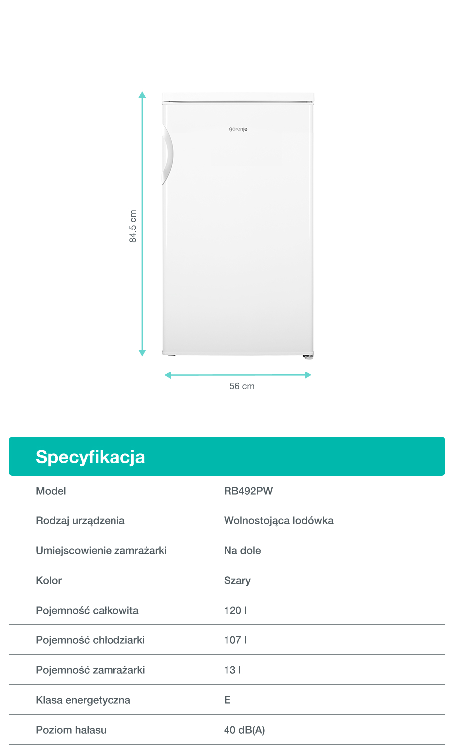 Image: Gorenje fridge RB492PW Gorenje fridge RB492PW