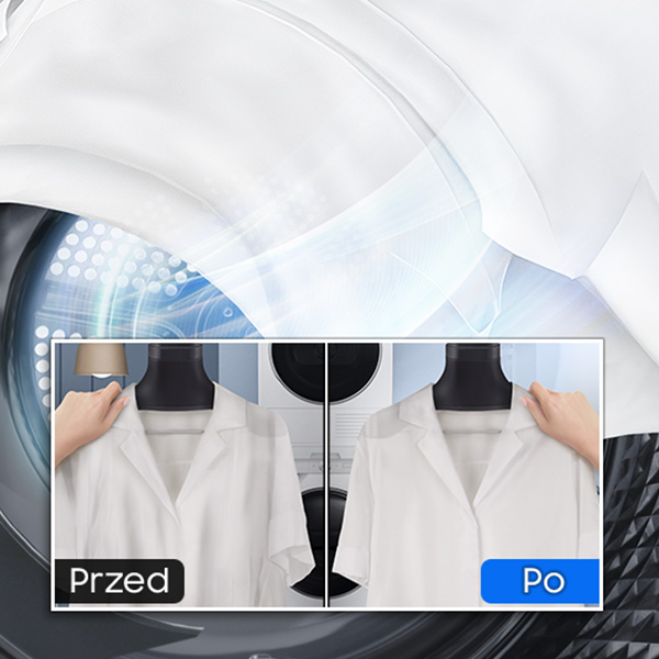 Samsung suszarka DV90BB9445GHS6 - zdjęcie - funkcja bez zagnieceń Samsung suszarka Bespoke DV90BB9445GHS6 - zdjęcie - funkcja bez zagnieceń