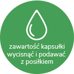 zawartość kapsułki wycisnąć i podać z posiłkiem