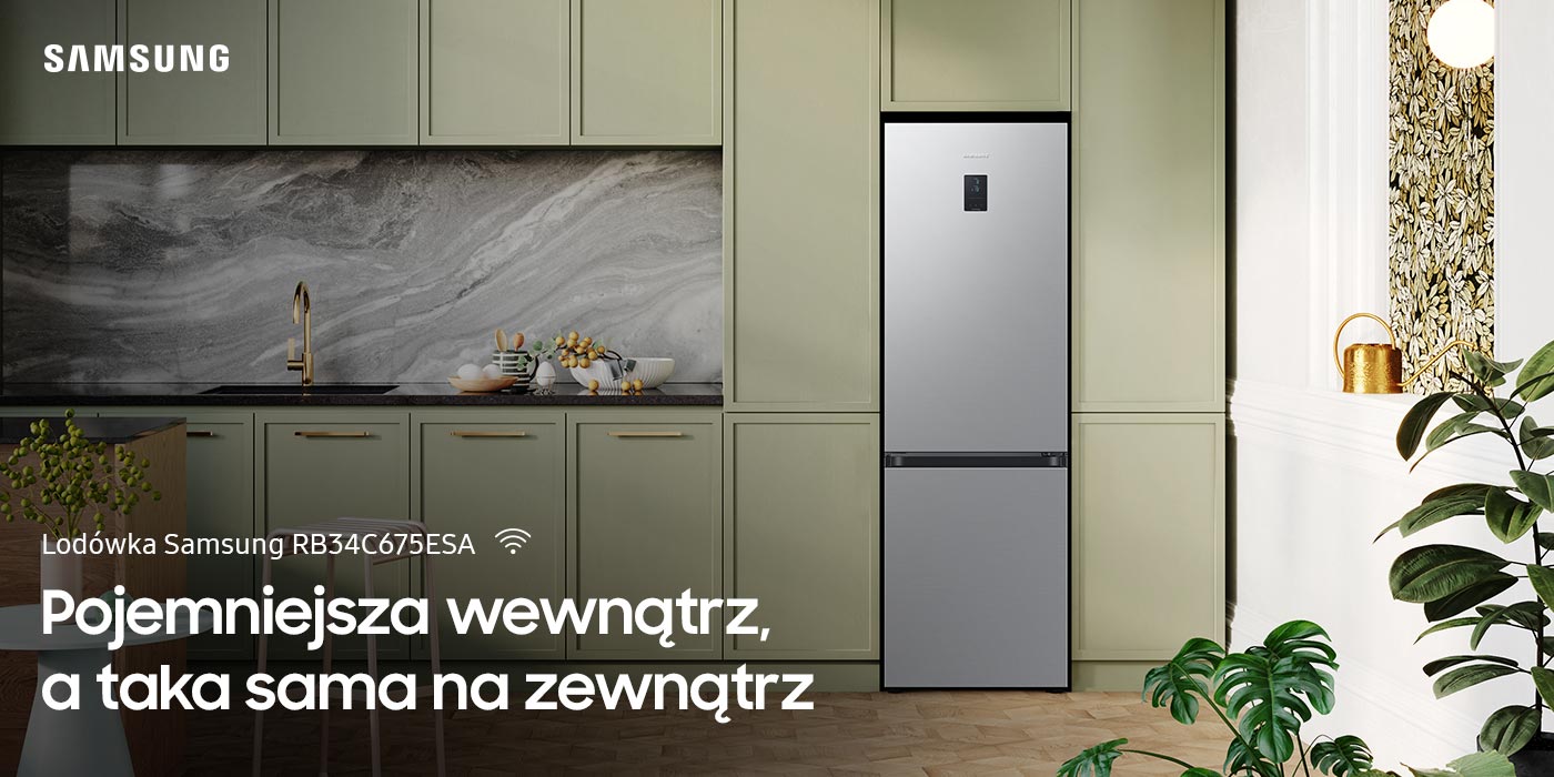 Dwudrzwiowa lodówka Samsung z serii Grand+ RB34C675ESA Dwudrzwiowa lodówka Samsung z serii Grand+ RB34C675ESA