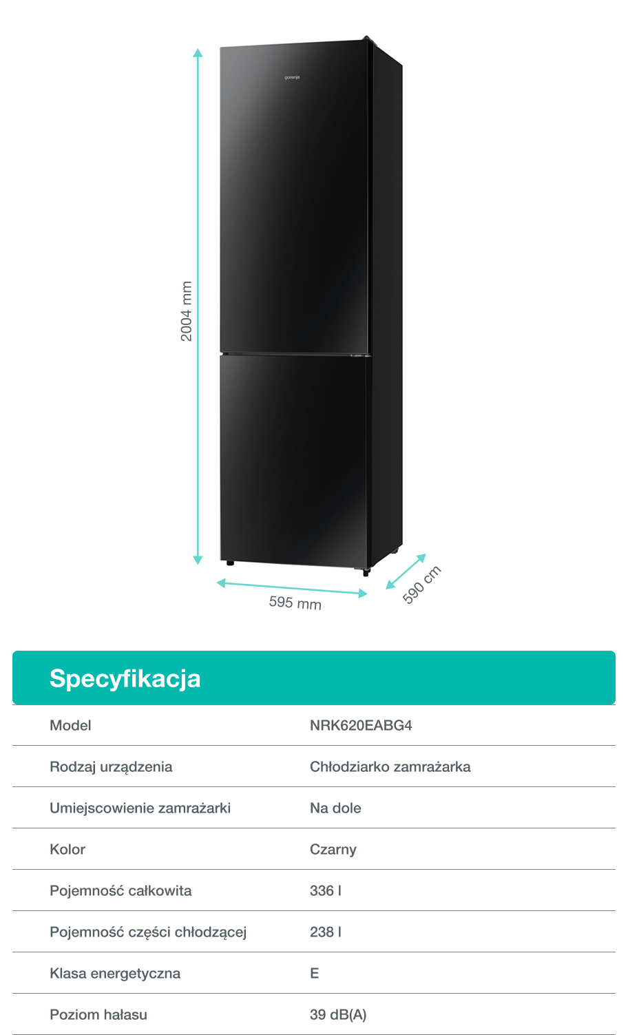 Image: Gorenje fridge NRK620EABG4 Gorenje fridge NRK620EABG4