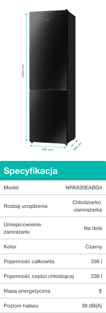 Image: Gorenje fridge NRK620EABG4 Gorenje fridge NRK620EABG4