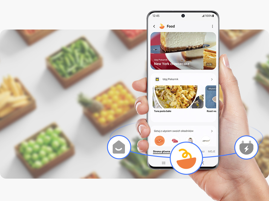 wyszukaj przepisy w aplikacji SmartThings, a potrzebne składniki dodaj do listy zakupów wyszukaj przepisy w aplikacji SmartThings, a potrzebne składniki dodaj do listy zakupów