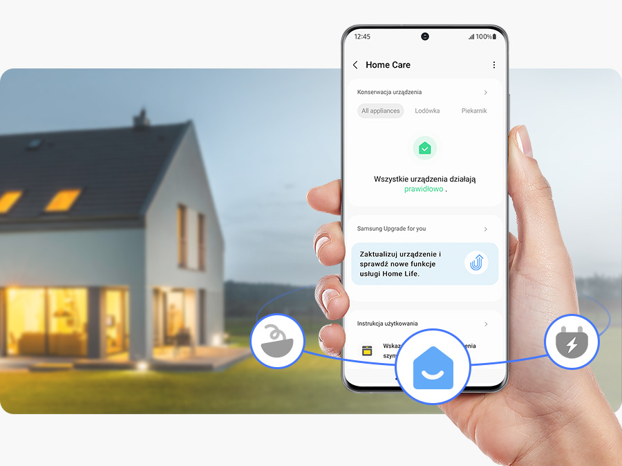 Włącz na telefonie aplikację SmartThings i skontroluj swoją lodówkę Włącz na telefonie aplikację SmartThings i skontroluj swoją lodówkę