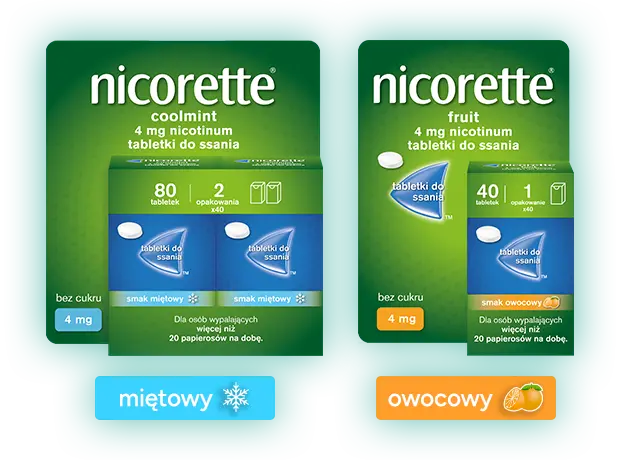 Smaki TABLETEK Nicorette