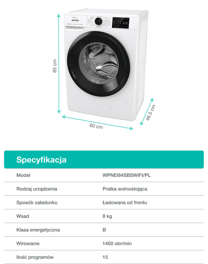 Image: GORENJE LAUNDRY WPNEI84SBSWIFI-PL GORENJE LAUNDRY WPNEI84SBSWIFI-PL