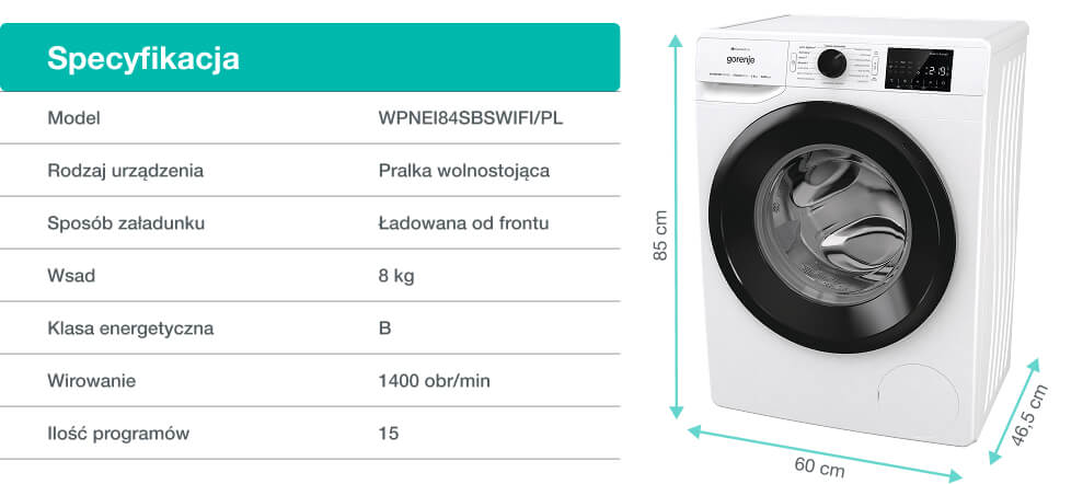Image: GORENJE LAUNDRY WPNEI84SBSWIFI-PL GORENJE LAUNDRY WPNEI84SBSWIFI-PL