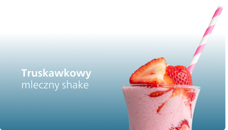 Mleczny shake z truskawkami Mleczny shake z truskawkami
