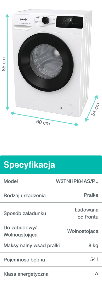 Image: GORENJE LAUNDRY W2TNHPI84AS-PL GORENJE LAUNDRY W2TNHPI84AS-PL