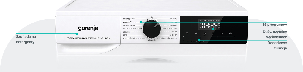 Image: GORENJE LAUNDRY W2TNHPI84AS-PL GORENJE LAUNDRY W2TNHPI84AS-PL