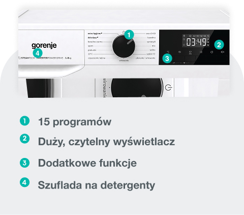 Image: GORENJE LAUNDRY W2TNHPI84AS-PL GORENJE LAUNDRY W2TNHPI84AS-PL