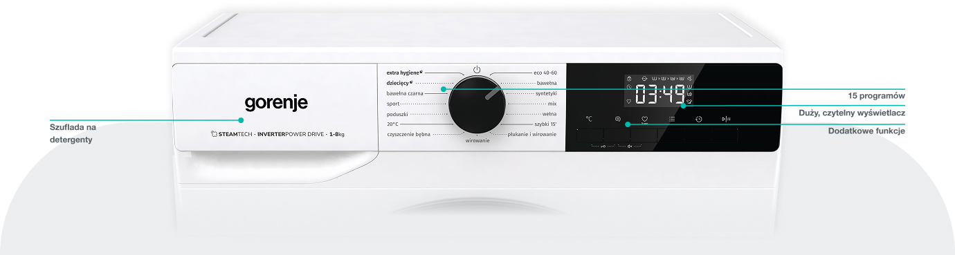 Image: GORENJE LAUNDRY W2TNHPI84AS-PL GORENJE LAUNDRY W2TNHPI84AS-PL
