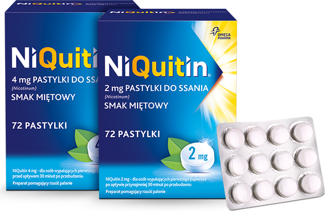 Niquitin 2 mg, pastylki do ssania o smaku miętowym, 72 szt. Niquitin 2 mg, pastylki do ssania o smaku miętowym, 72 szt.