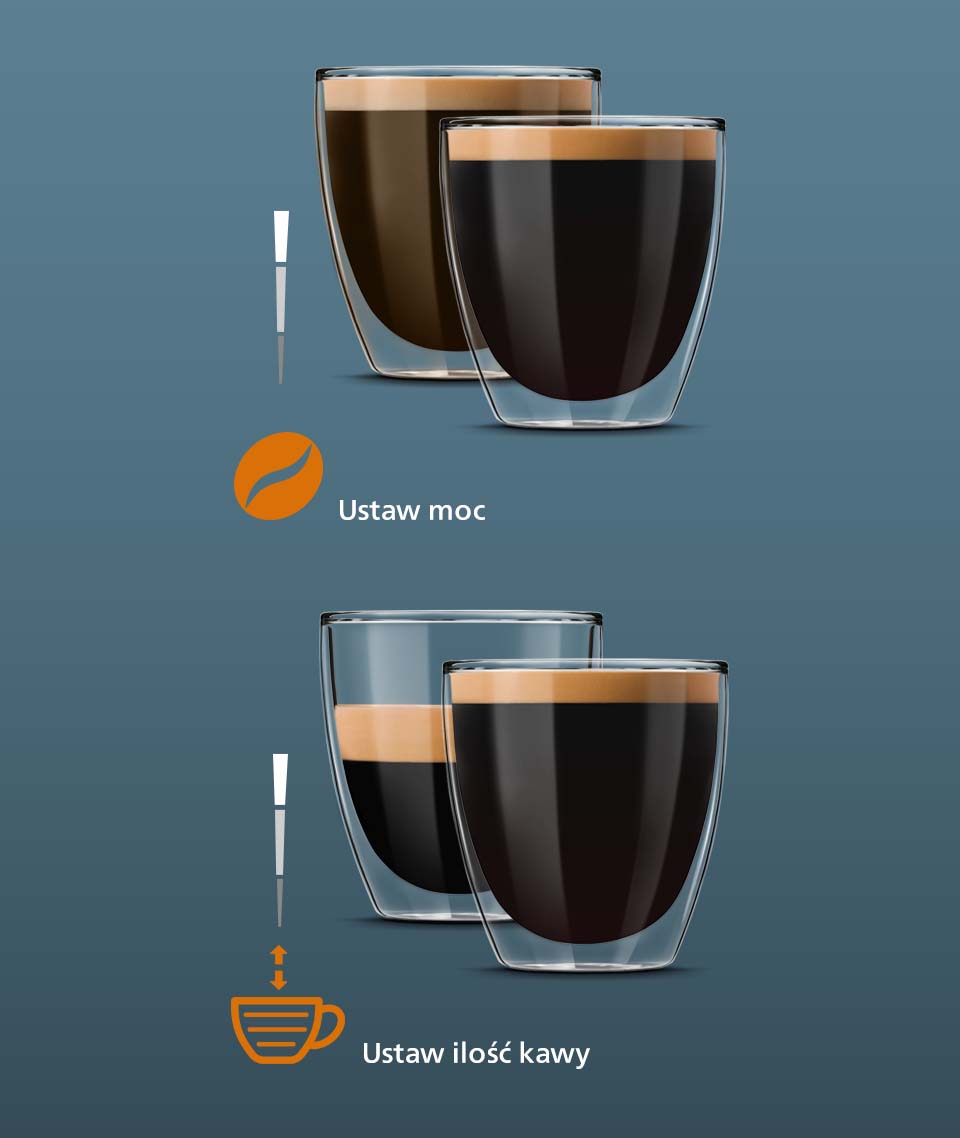 Dopasuj kawę do własnych upodobań korzystając z funkcji MyCoffee Dopasuj kawę do własnych upodobań korzystając z funkcji MyCoffee