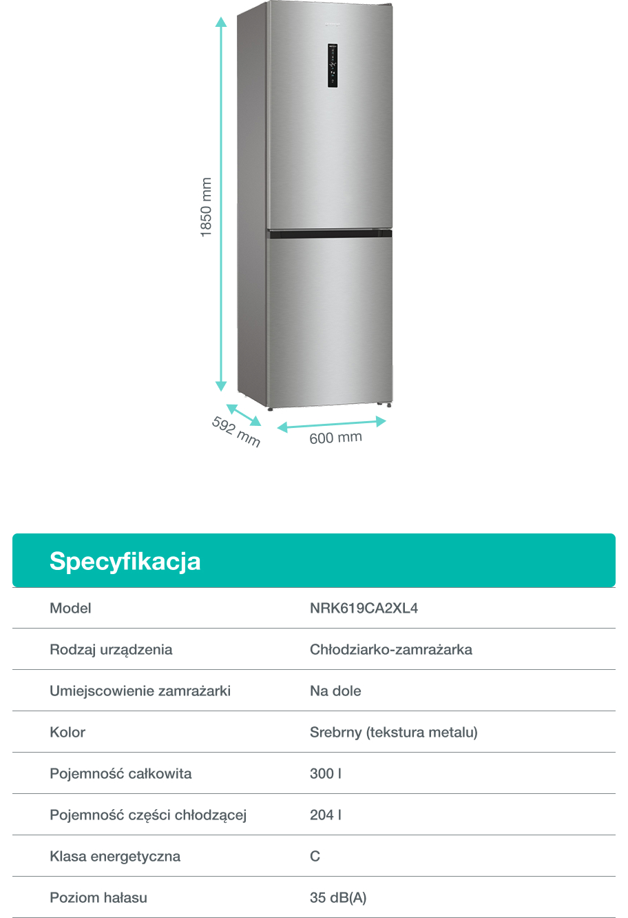 Image: Gorenje fridge NRK619CA2XL4 Gorenje fridge NRK619CA2XL4