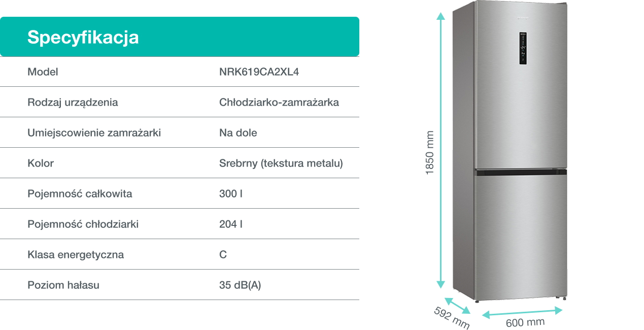 Image: Gorenje fridge NRK619CA2XL4 Gorenje fridge NRK619CA2XL4