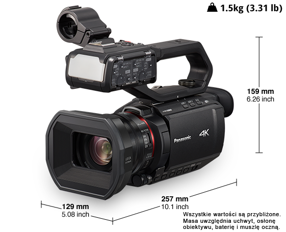 HC-X2000 dimensions