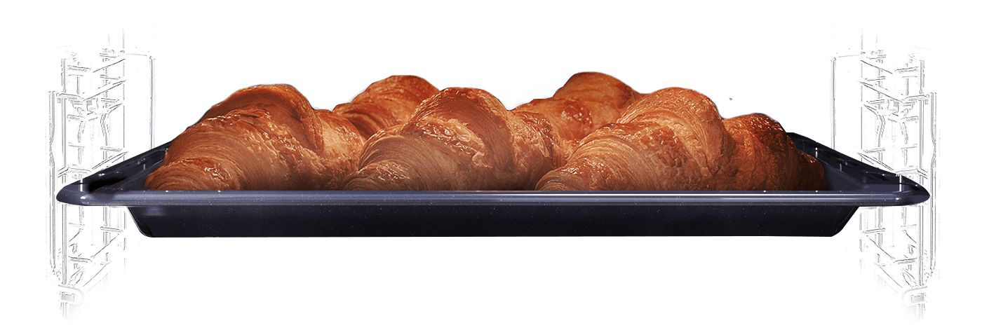 Piekarnik parowy NV7B57508AB Samsung - zdjęcie - pieczenie rogalików Piekarnik parowy NV7B57508AB Samsung Natural Steam - zdjęcie - pieczenie rogalików
