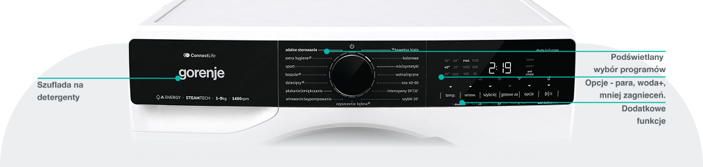 Image: GORENJE LAUNDRY WPNA94A3RWIFI-PL GORENJE LAUNDRY WPNA94A3RWIFI-PL