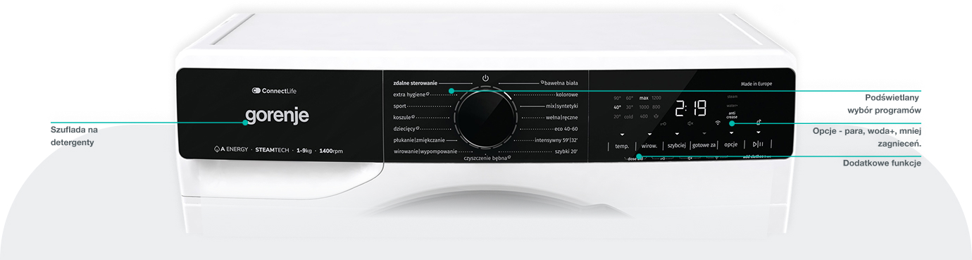 Image: GORENJE LAUNDRY WPNA94A3RWIFI-PL GORENJE LAUNDRY WPNA94A3RWIFI-PL