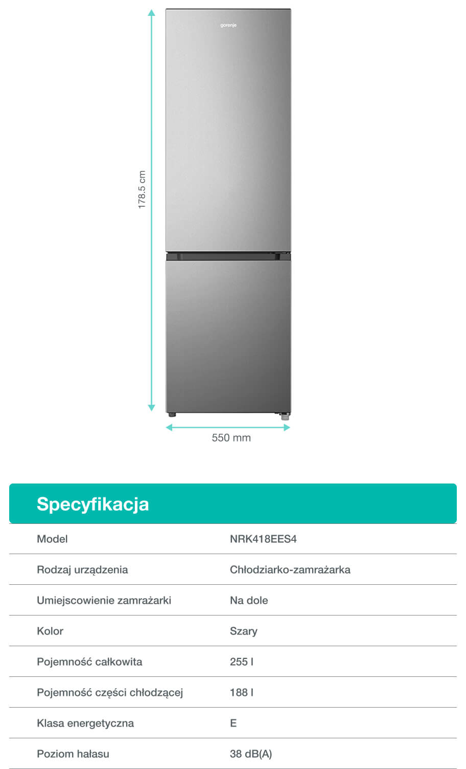 Image: Gorenje fridge NRK418EES4 Gorenje fridge NRK418EES4