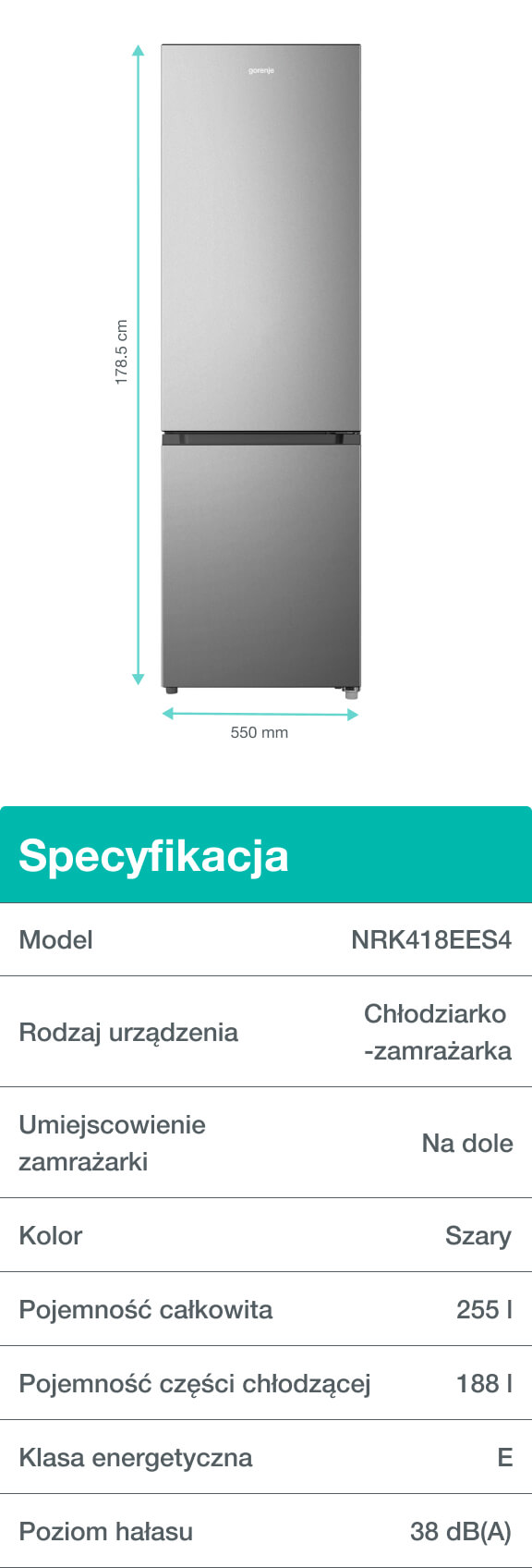 Image: Gorenje fridge NRK418EES4 Gorenje fridge NRK418EES4